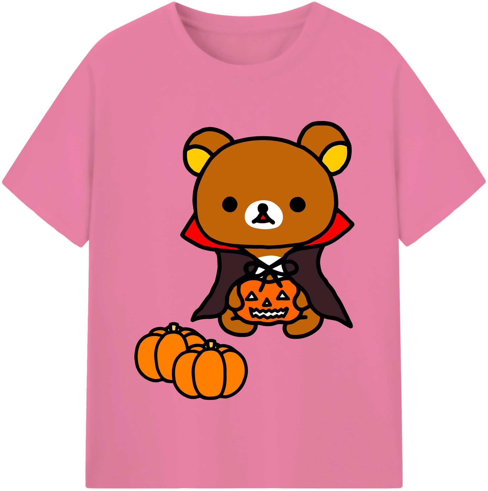 （画像用） リラックマ リラックマ キイロイトリ Rilakkuma Korilakkuma Kiiroitori 綿100％半袖Tシャツ（フロントプリント）